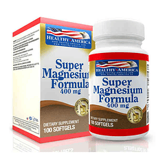 Super Magnesium 400 mg 100 softgels  Healthy America