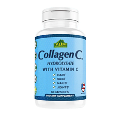Collagen C Hidrolizado con Vitamina C 60 Cáps Alfa Vitamins