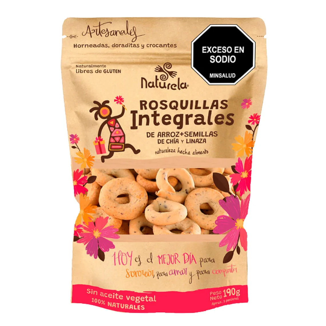 Rosquillas Integrales de Arroz 190 gr Naturela  1
