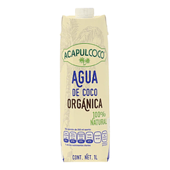 Agua de Coco Orgánica Nautral 1000 ml Acapulcoco