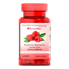 Raspberry Ketones & Green Tea 600 mg 60 Cápsulas Puritan's Pride