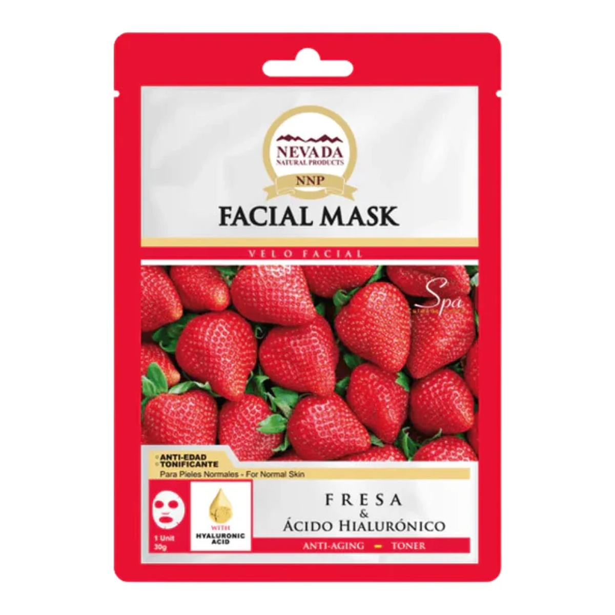 Mascarilla Facial Fresa 1 Unidad Nevada Mis Vitaminas