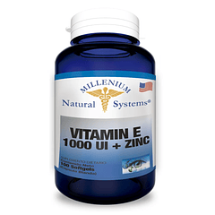 Vitamin E 1000 IU más Zinc 100 Softgels Natural Systems