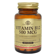 Vitamin B12 500 mcg 100 Tabletas Solgar