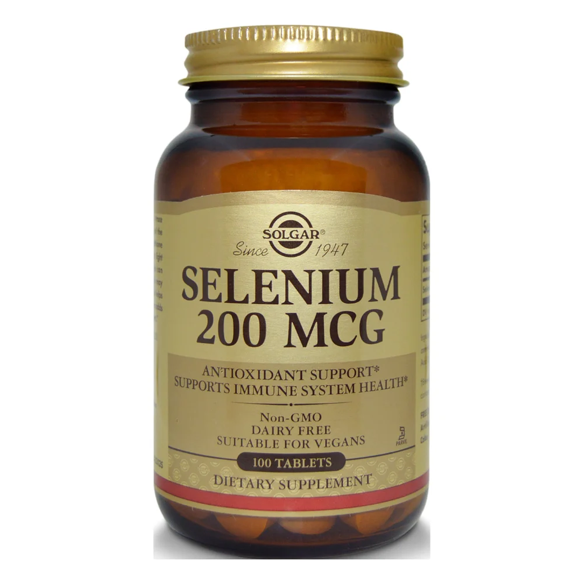 Selenium 200 mcg Solgar 100 Tabletas 1