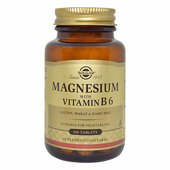 Magnesium with Vitamin B6 100 Tabletas Solgar Magnesio