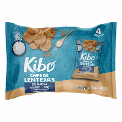 Kibo Chips de Lentejas Sal Marina 4 Unidades