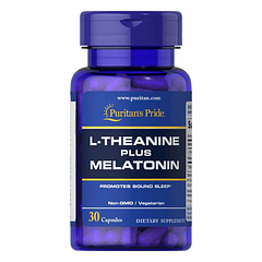 L-Theanine Plus Melatonin 30 Cápsulas Puritan's Pride
