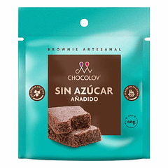 Brownie Artesanal Sin Azúcar 66 gr Chocolov