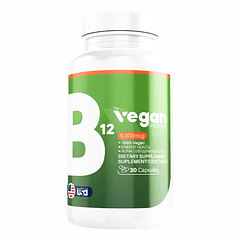 Vitamina B12 5000 mcg 30 Cápsulas The Vegan Vitamins