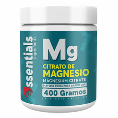 Citrato Magnesio 400 gramos materia prima Essentials 
