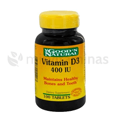 Vitamina D3 400 IU GoodN Natural  100 Tabletas