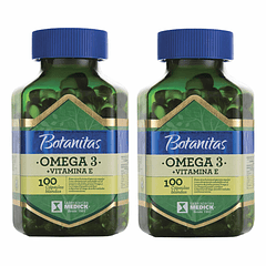 Promoción x 2 Omega 3 más Vitamina E 100 Cápsulas Botanitas