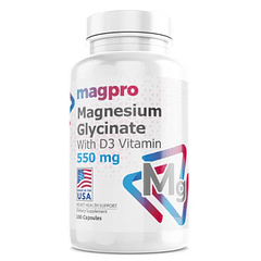 Glicinato de Magnesio con vitamina D3 100 Cápsulas