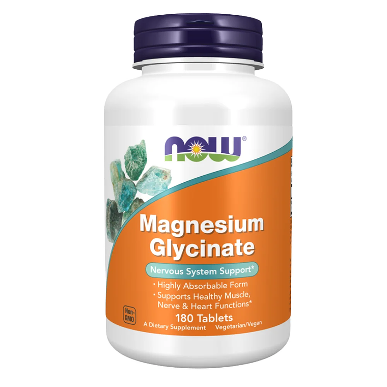 Magnesium Glycinate 180 Tabletas NOW 1