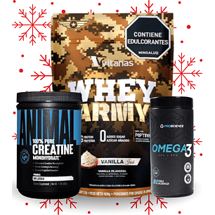 Combo Navidad Deporte Omega Proteina y Creatina