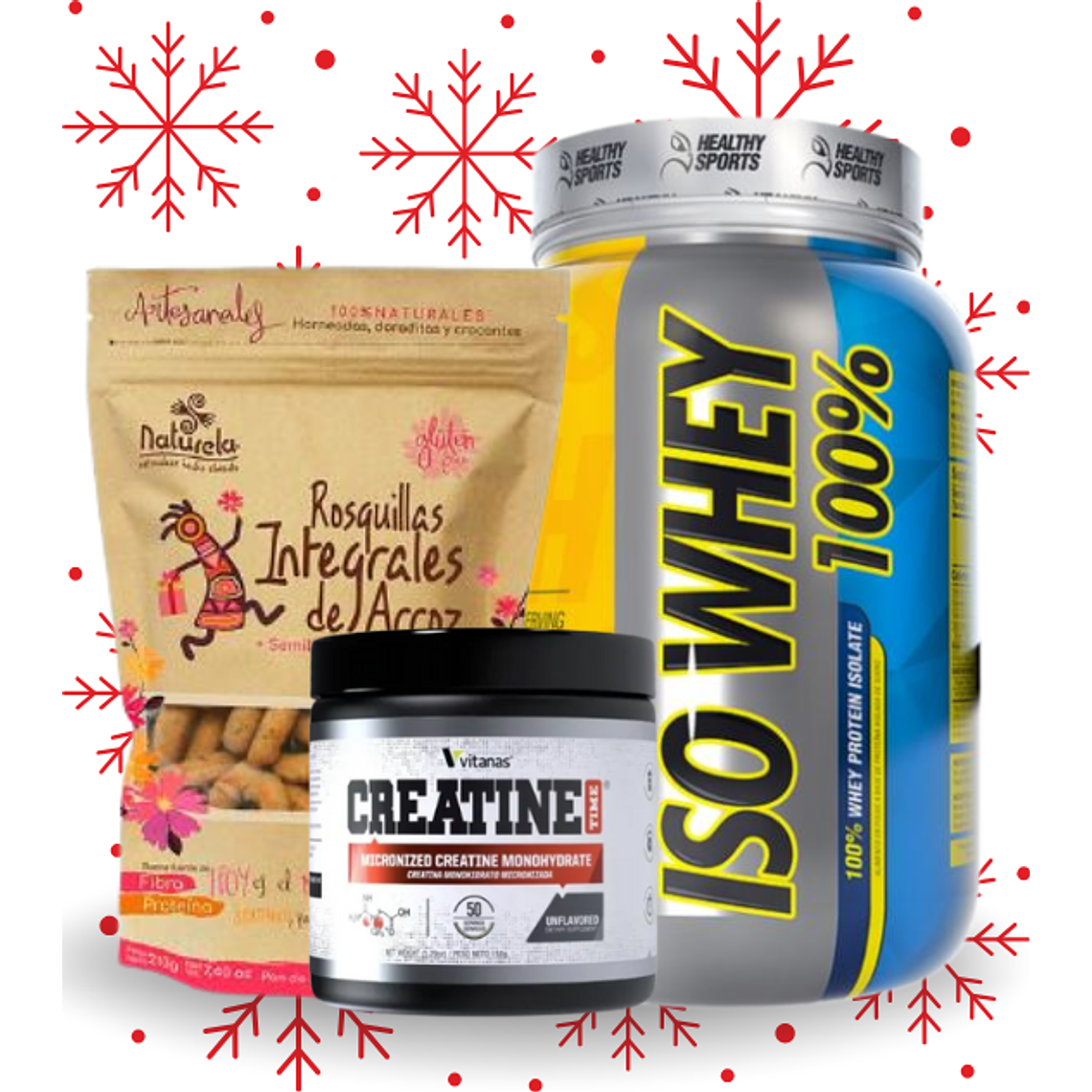 Combo Navidad Deporte Proteina Creatina Rosquillas 1