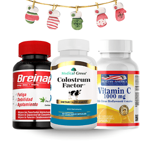Combo Navidad Ginkgo Calostro y Vitamina C 