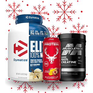 Combo Navideño Proteina mas Creatina y Bebida proteica