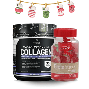Combo Navidad Belleza Colageno Sascha + Gomas Probioticas