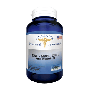 Calcio Magnesio Zinc Plus Vitamina D 60 Softgels Natural Systems