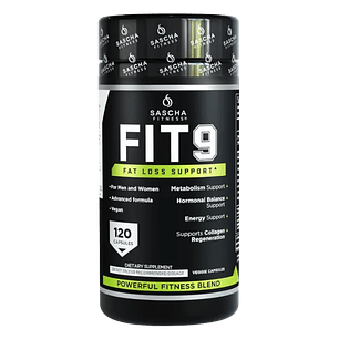 FIT 9 Fat Loss Support Sascha Fitness Quemador 120 Cápsulas