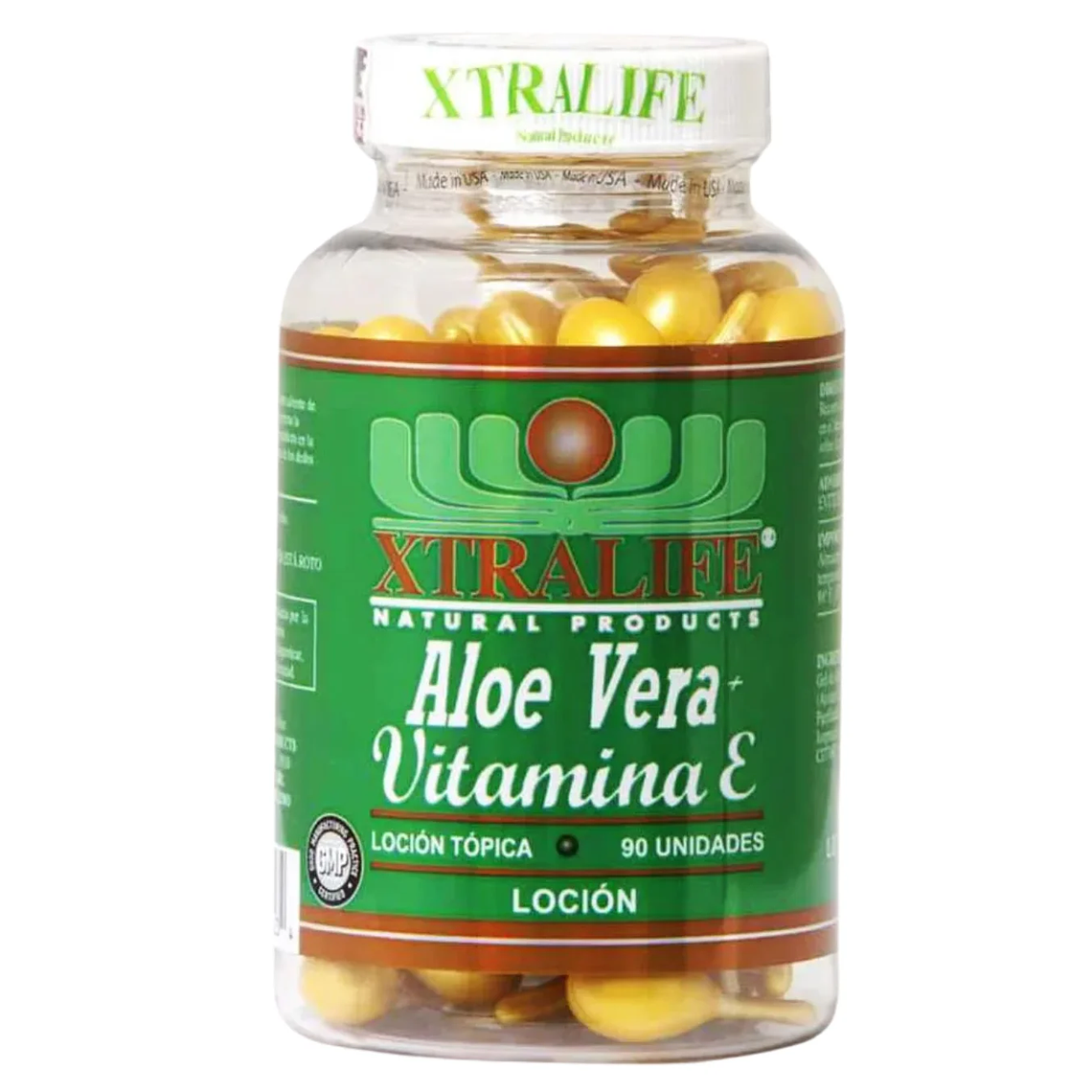 Aloe Vera + Vitamina E Tópica Xtralife 90 Perlas 1