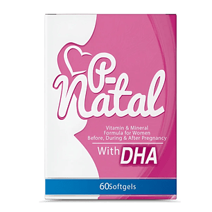 P-Natal with DHA Healthy America 60 softgels