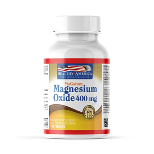 Magnesium Oxide 400 mg 100 Tabletas Healthy America 