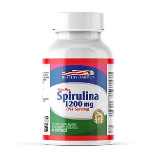 NaturAlge Spirulina 1200 mg 90 Softgels Helathy America