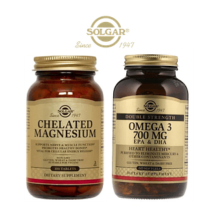 Combo Solgar Premium Diario  Omega 3 700 mg + Magnesio Glicinato