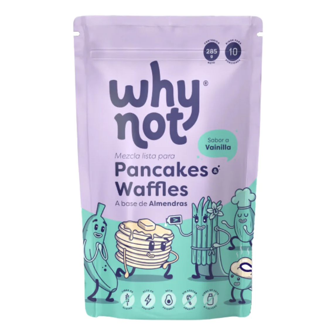 Pancakes & Waffles a Base de Almendras Vainilla Why Not 1
