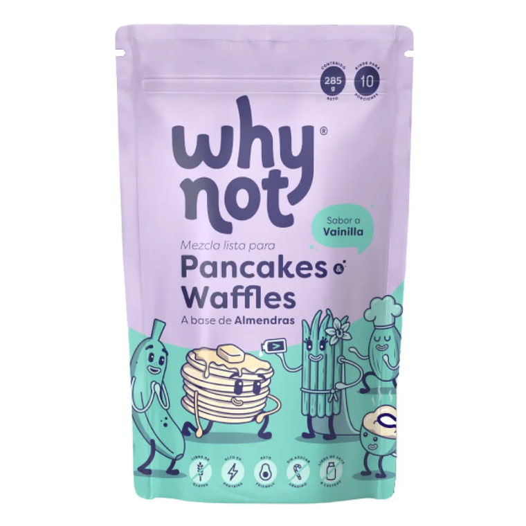 Pancakes & Waffles a Base de Almendras Vainilla Why Not 1