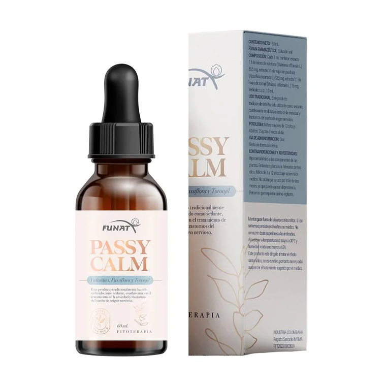 Passycalm Valeriana Pasiflora y Toronjil 60 ml Funat 1