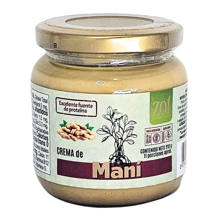 Crema de Maní 210 gr Zoí 1