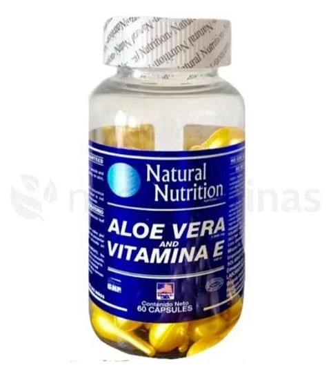 Aloe Vera y Vitamina E Tópico 60 Perlas Natural Nutrition 
