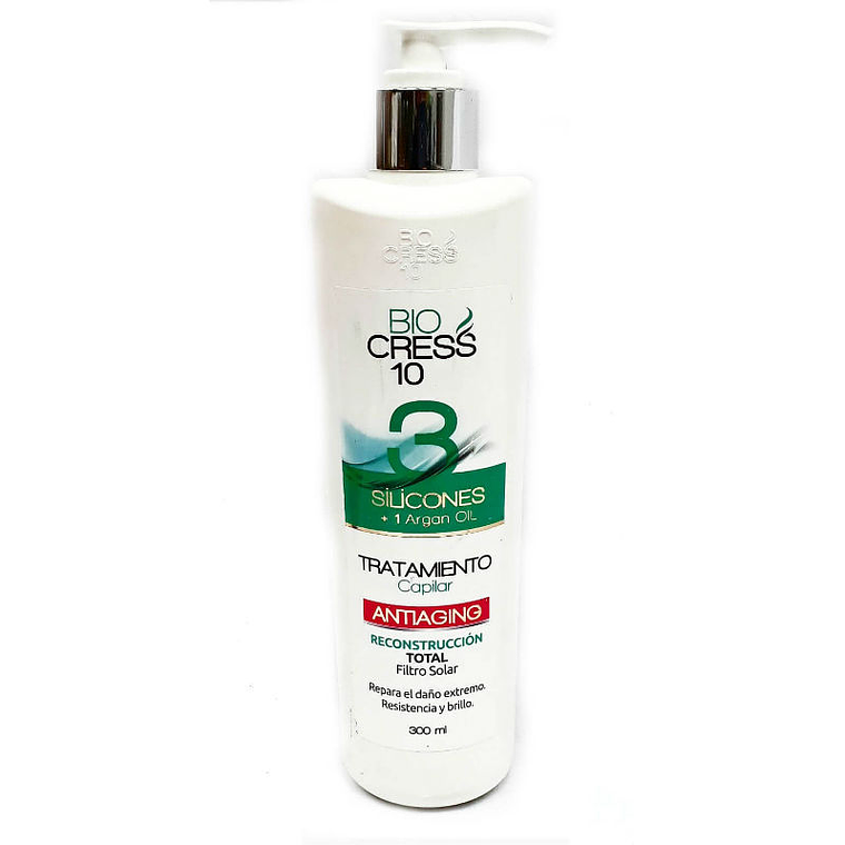 Tratamiento 3 Siliconas con Aceite de Argán 300 ml Bio Cress 10 1