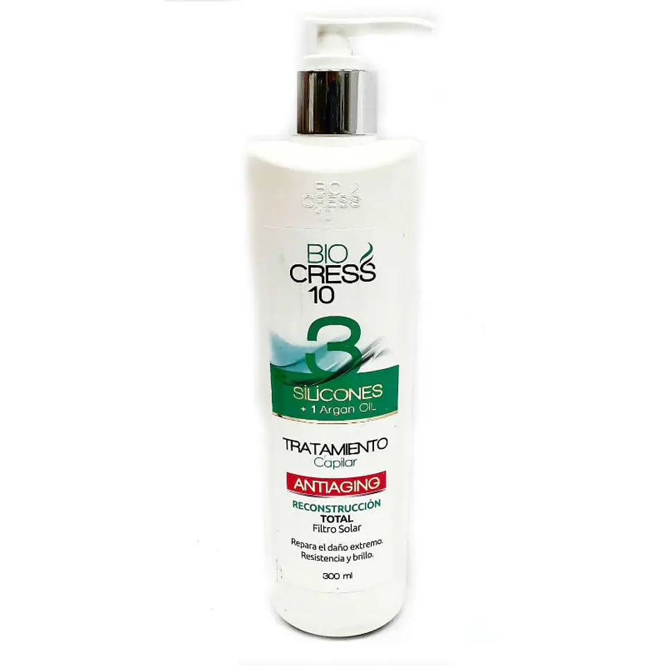 Tratamiento 3 Siliconas con Aceite de Argán 300 ml Bio Cress 10 1