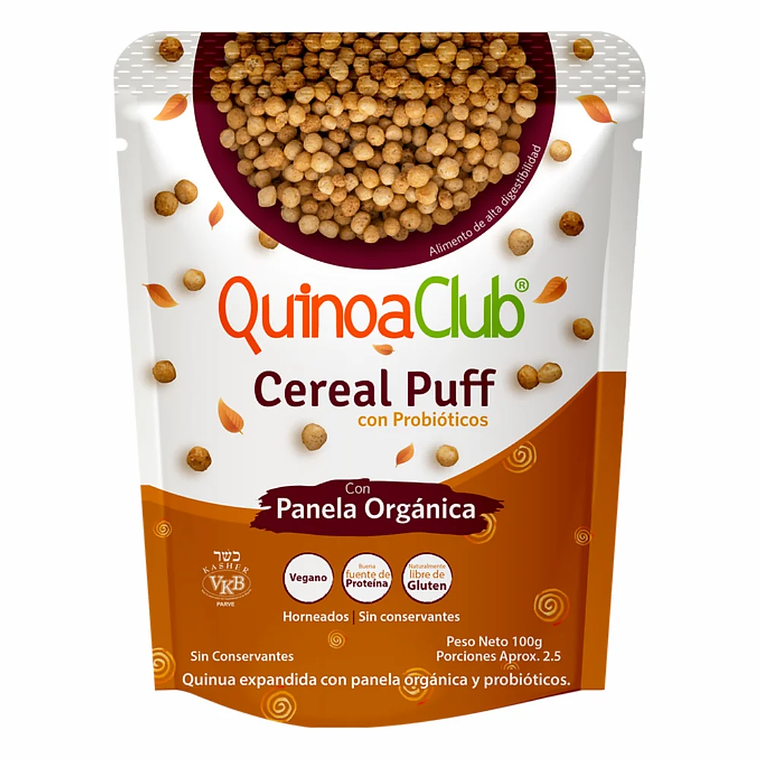 Cereal Puff con Panela Orgánica 100 g Quinoa Club 1