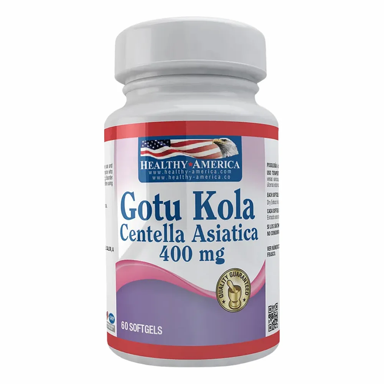 Centella Asiatica Gotu Kola 400 mg 60 softgels Healthy America 1
