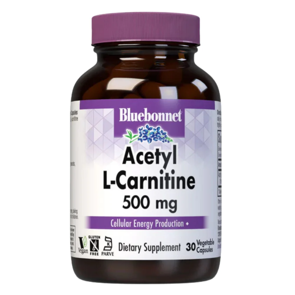 Acetil L-Carnitina 500 mg 30 Cpsulas Bluebonnet