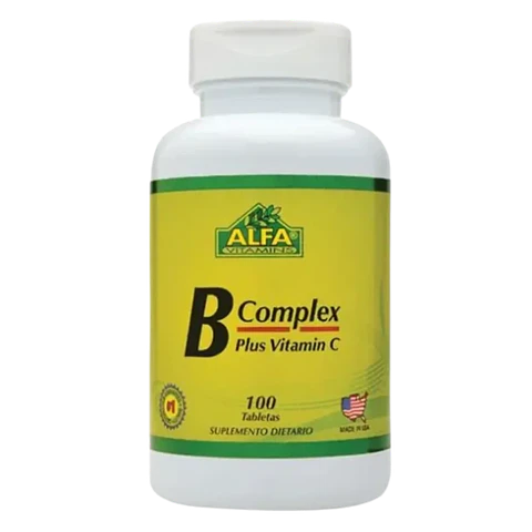 B Complex Plus Vitamin C 100 Tabletas Alfa Vitamins