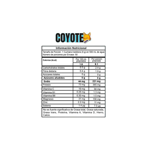 Coyote Polvo Mora Azul 400 grs Fitmafia