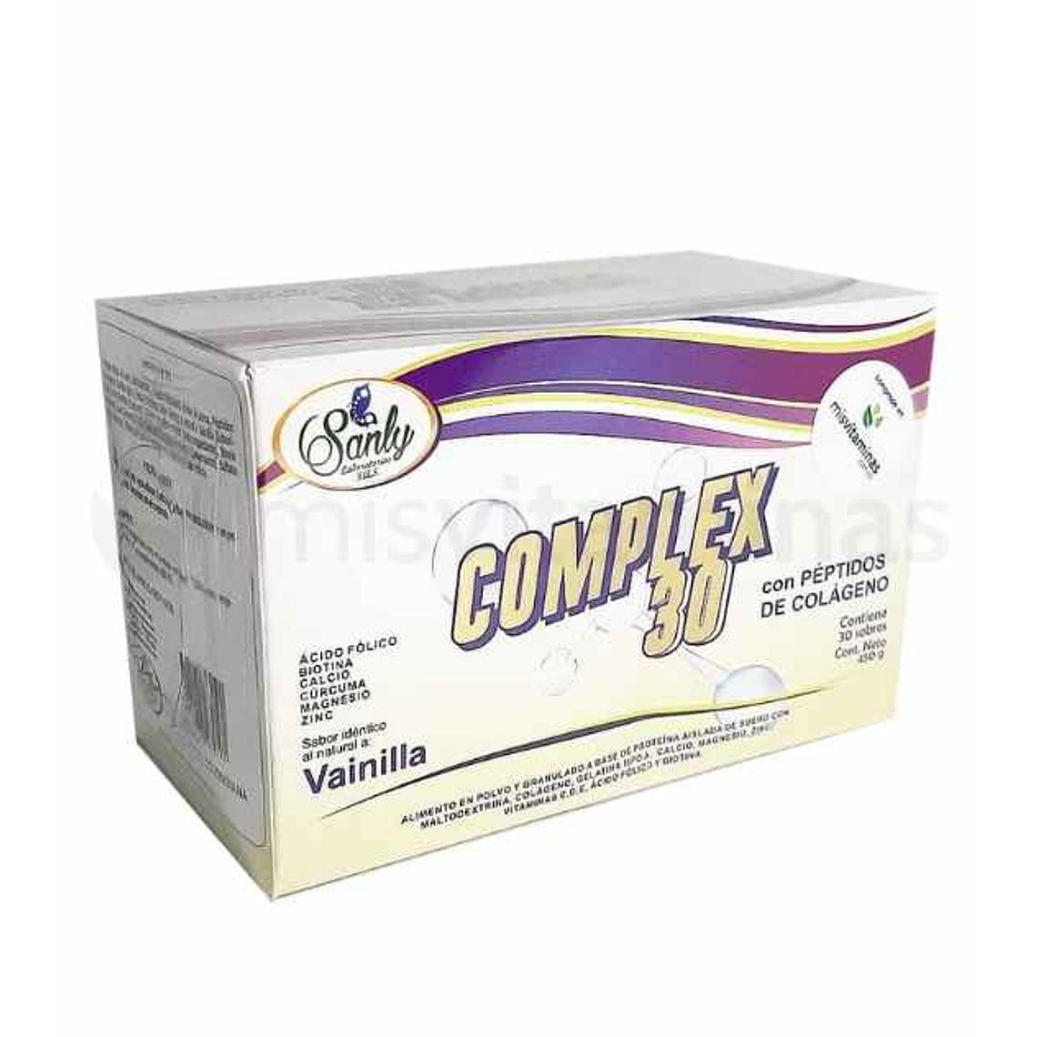 Complex 30 con Péptidos de Colágeno Sanly 30 Sobres 1