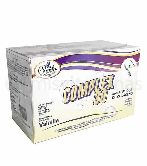 Complex 30 con Péptidos de Colágeno Sanly 30 Sobres