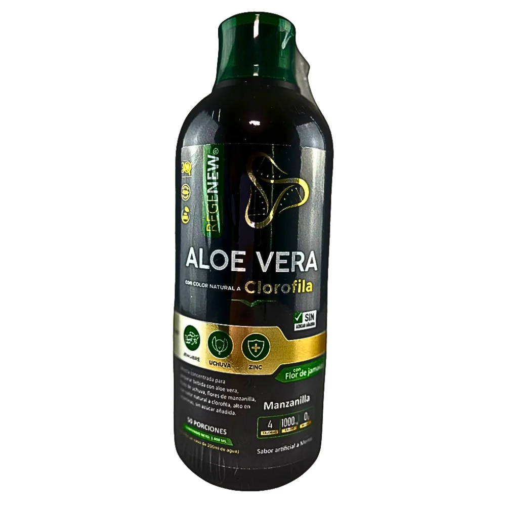Aloe Vera y Clorofila sabor a menta 1000 ml Regenew 3Q