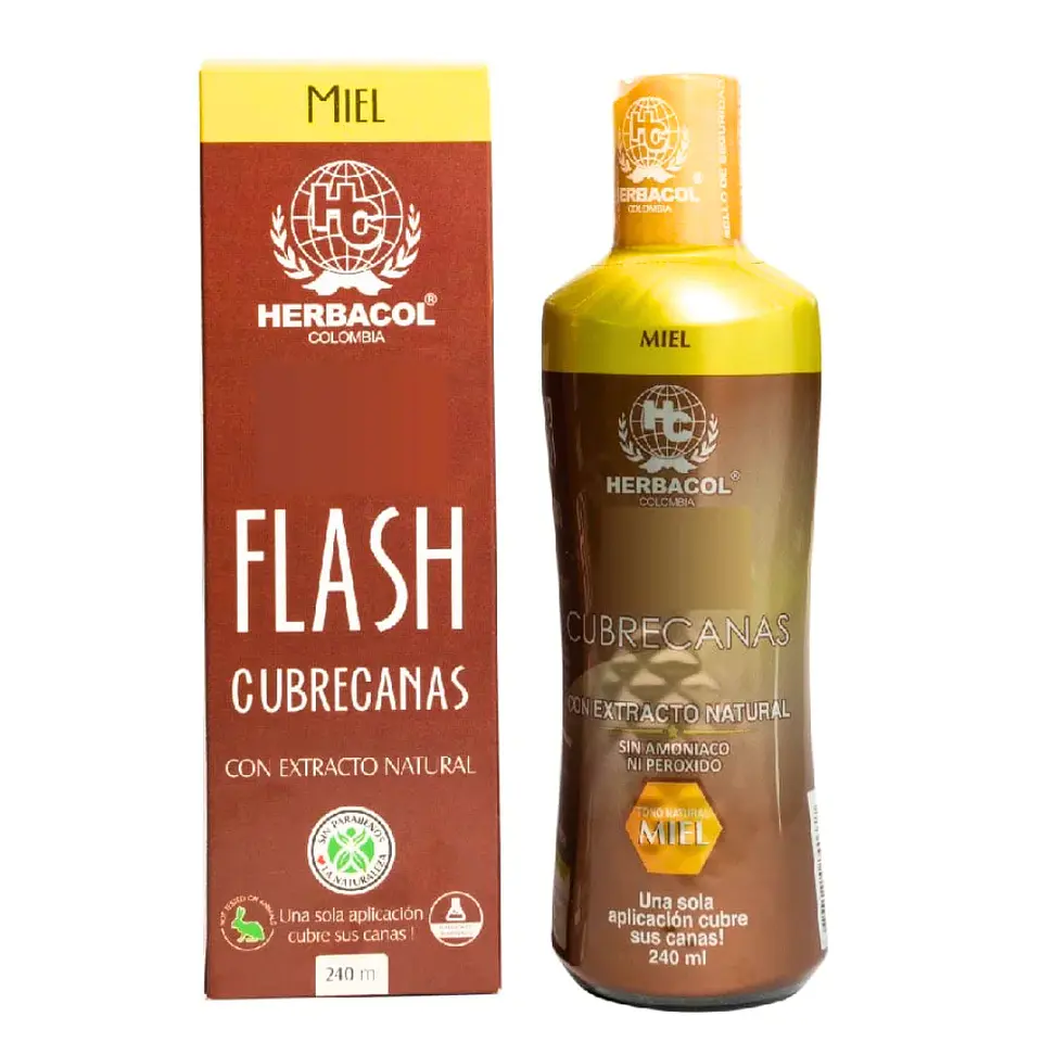 Tónico Capilar Flash Cubrecanas Miel 240 ml Herbacol 1