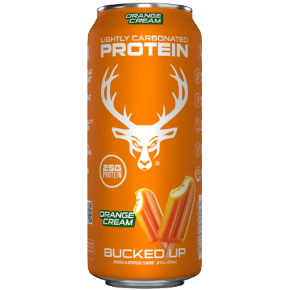 Bebida de Proteína Carbonatada Orange Cream 473ml BuckedUp 1