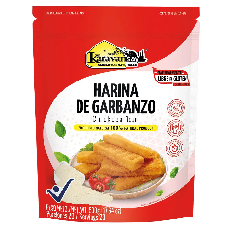 Harina de Garbanzo Karavansay 500 gramos 1