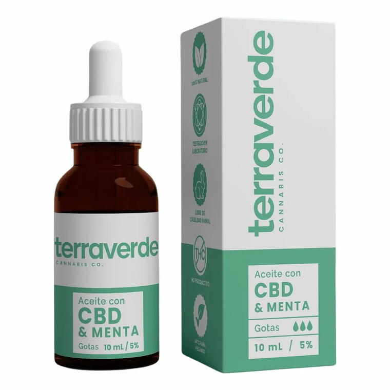 Aceite con CBD y Menta 10 ml Terraverde 1